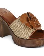 Exé Shoes Pantofi 595 CECILIA-RAFFIA-BEIGE-TAN
