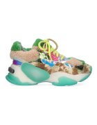 Exé Shoes Pantofi EXÉ G168-8 - Beige Green Fuschia