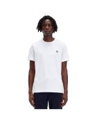 Fred Perry Îmbracaminte T-shirt Ringer col rond blanc