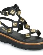 Fru.it Pantofi 9169-100-HELGA-NERO-TEXANO-NERO