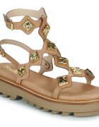 Fru.it Pantofi 9169-100-HELGA-TAUPE-TEXANO-LEGNO