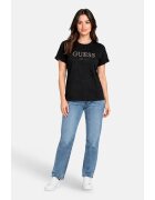 Guess Îmbracaminte Ss Cn Leopard Lurex Logo Tee