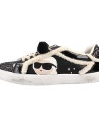 Karl Lagerfeld Pantofi Skool Ikonic Peep Lined Lo
