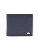 Lacoste Genti Billfold Coin Leather Wallet - Marine