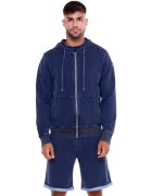 Leone 1947 Îmbracaminte Man Hoody Full Zip Indigo