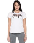 Leone 1947 Îmbracaminte Woman T-Shirt Short Sleeves Pearl