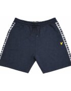 Lyle & Scott Îmbracaminte Check Panelled Sweat Shorts Dark Navy