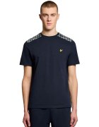 Lyle & Scott Îmbracaminte Check Panelled T-Shirt Dark Navy