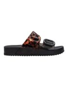 Melissa Pantofi Cozy Slide - Black/Clear Tortoise