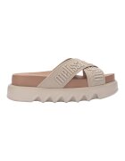 Melissa Pantofi Cross M Lover Platform - Beige/Brown