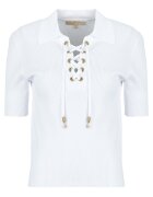 MICHAEL Michael Kors Îmbracaminte LACE UP SS POLO TOP