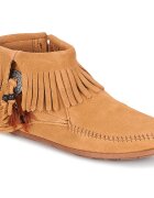 Minnetonka Pantofi CONCHO FEATHER SIDE ZIP BOOT
