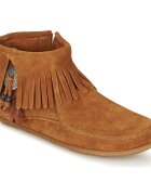 Minnetonka Pantofi CONCHO FEATHER SIDE ZIP BOOT