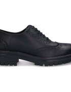 Nae Vegan Shoes Pantofi Women's Vegan Brogue Derby Shoes Grace Black