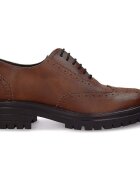 Nae Vegan Shoes Pantofi Women's Vegan Brogue Derby Shoes Grace Brown