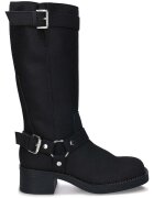 Nae Vegan Shoes Pantofi Women's Vegan Motorbike Boots Ruby Black