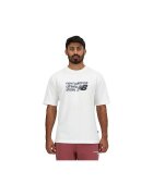 New Balance Îmbracaminte T-shirt manches courtes col rond blanc