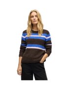 Object Îmbracaminte Galia L/S Knit - Cocoa Brown/Blue/Pink