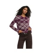 Only Îmbracaminte Noeme Cardigan - Fig/Check/Oatmeal