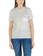 Only Îmbracaminte T-shirt blanc avec poche décorative