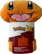 Pokemon Îmbracaminte Plaid Salamèche en polaire orange avec capuche