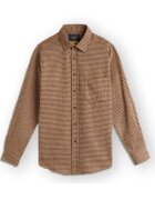 Portuguese Flannel Îmbracaminte Abstract Pied Poule Shirt - Brown