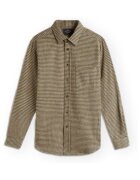 Portuguese Flannel Îmbracaminte Abstract Pied Poule Shirt - Green