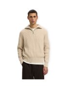 Selected Îmbracaminte Noos Dry Half Zip Knit - Oatmeal