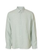 Selected Îmbracaminte Noos Regkylian-Linen Shirt - Aqua Gray/White