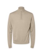 Selected Îmbracaminte Noos Tray Half Zip Knit - Kelp
