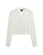 Superdry Îmbracaminte Blouse à bordure en dentelle et manches longues