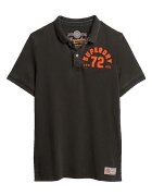 Superdry Îmbracaminte Polo manches courtes Vintage Athletic noir délavé