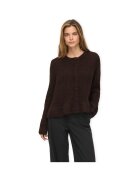 Vila Îmbracaminte Bows Flounce Cardigan - Coffee Bean
