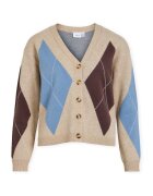 Vila Îmbracaminte Ril V-Neck Cardigan - Natural Melange/Coffee Bean