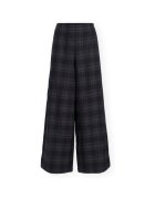 Vila Îmbracaminte Sina Wide Trousers - Navy Blazer/Checks