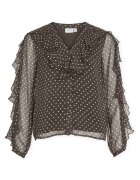 Vila Îmbracaminte Top Harley - Chocolate Brown/White