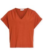 Vila Îmbracaminte Top Prisilla V-Neck - Burnt Brick