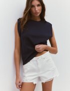 Stradivarius B05 Tricou Simplu Cu Pernițe Bleumarin Închis Xs