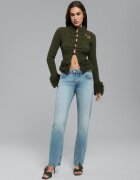 Stradivarius Blugi Drepți Slim Fit Albastru Mediu 32