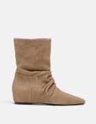 Stradivarius Botine Cu Platformă Interioară Din Piele Bej 37