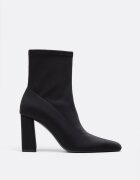 Stradivarius Botine Cu Toc Din Neopren Negru 41