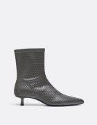 Stradivarius Botine Cu Toc Kitten Împletite Imitație De Piele Gri 40