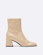 Stradivarius Botine Cu Toc Lat Bej 38