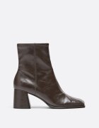 Stradivarius Botine Cu Toc Lat Gri 37