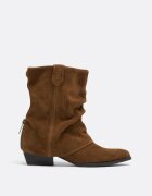 Stradivarius Botine Cu Toc Pantaloni Cu Picior Din Piele Piele 37