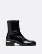 Stradivarius Botine Joase Elastice Din Imitație De Piele Negru 39