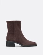 Stradivarius Botine Plate Cu Imitație Piele De Căprioară Maro 35