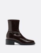 Stradivarius Botine Plate Stretch Maro 41