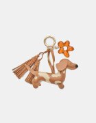 Stradivarius Breloc Charm Câine Și Floare Maro Os