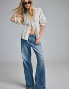 Stradivarius Cămașă Din Poplin Cu Pliuri Bej Xl